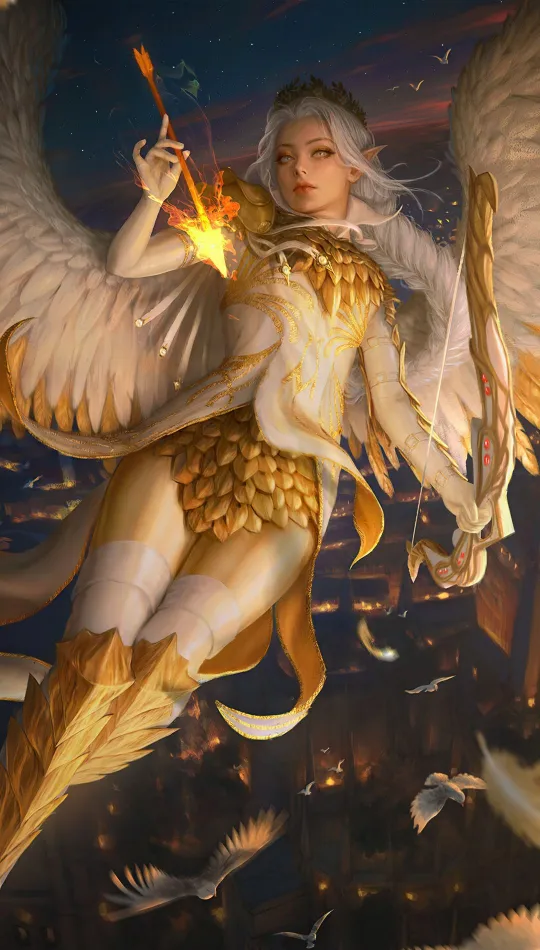 angel warrior iphone wallpaper
