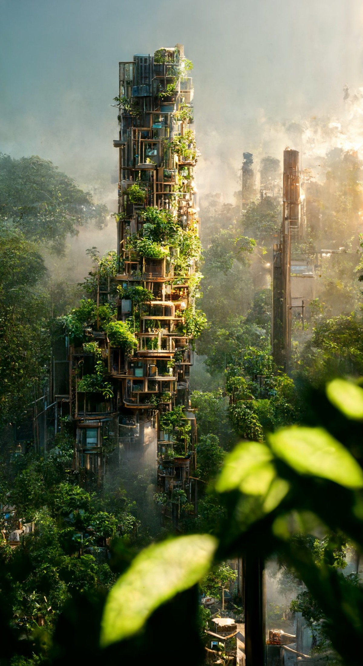 Abandoned City Nature Wallpaper
