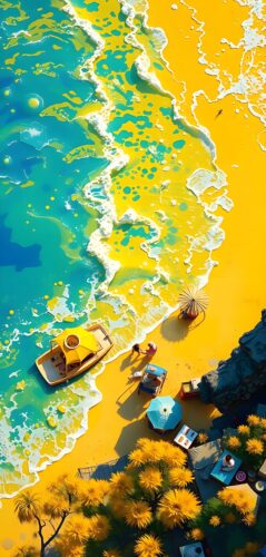 Aesthetic Beach Ai Wallpaper