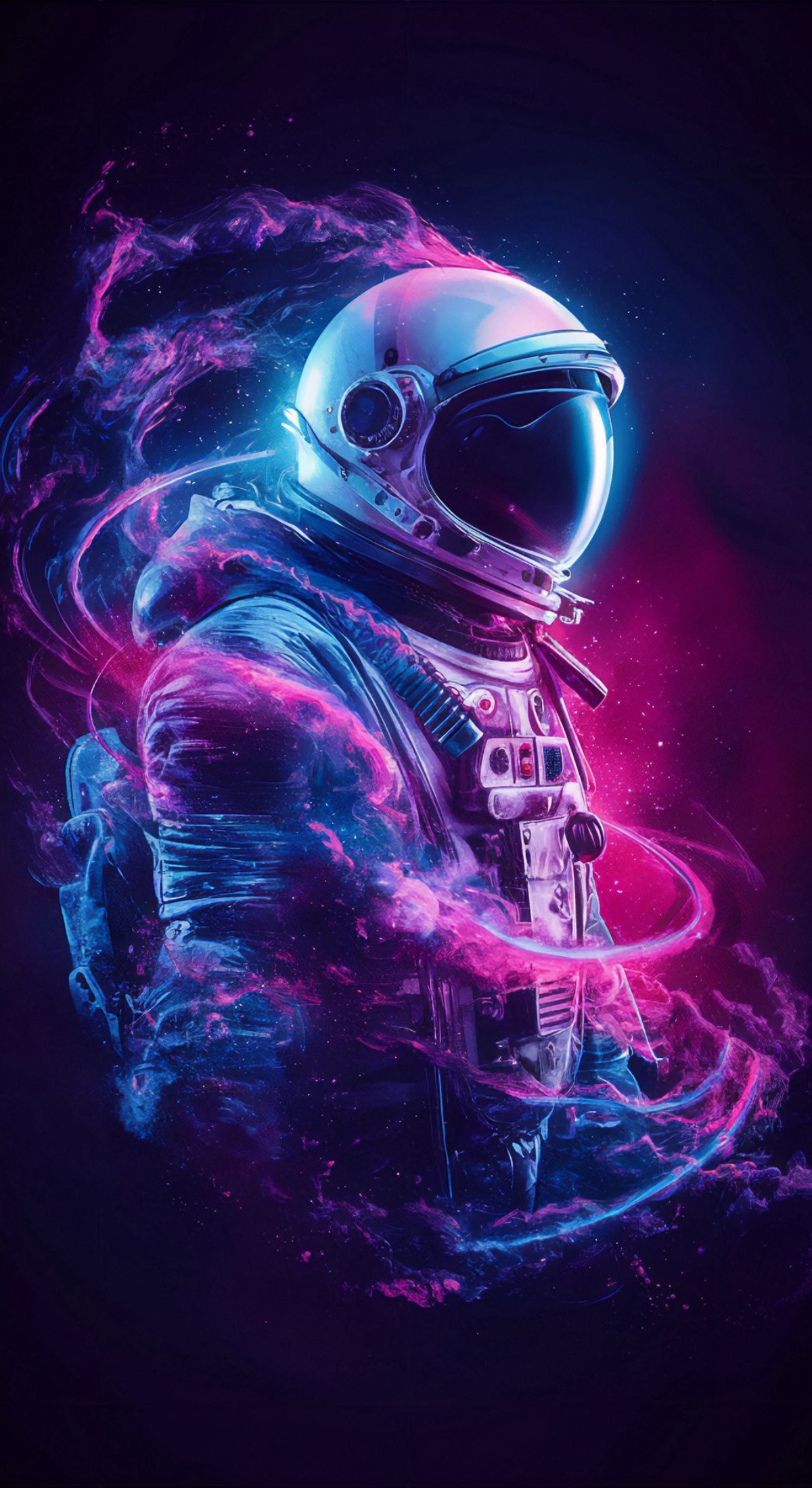 Cool AMOLED Colorful Astronaut Wallpaper