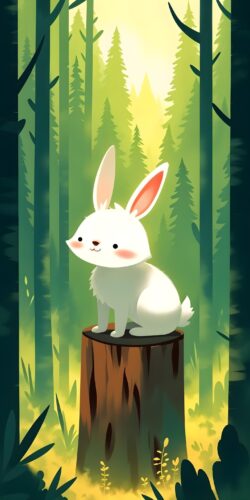 Cute Cartoon Rabbit Wallpaper