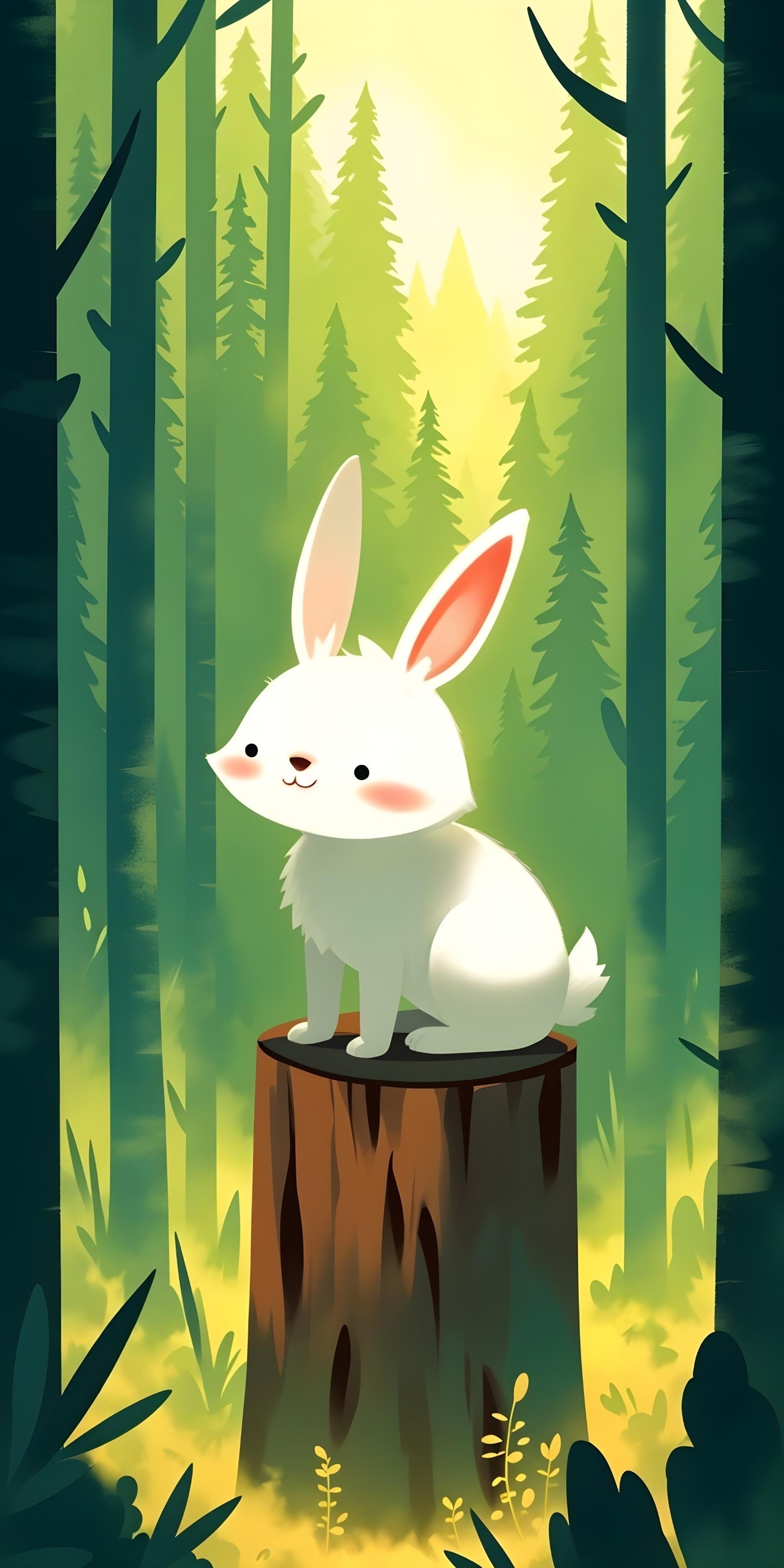 Cute Cartoon Rabbit Wallpaper