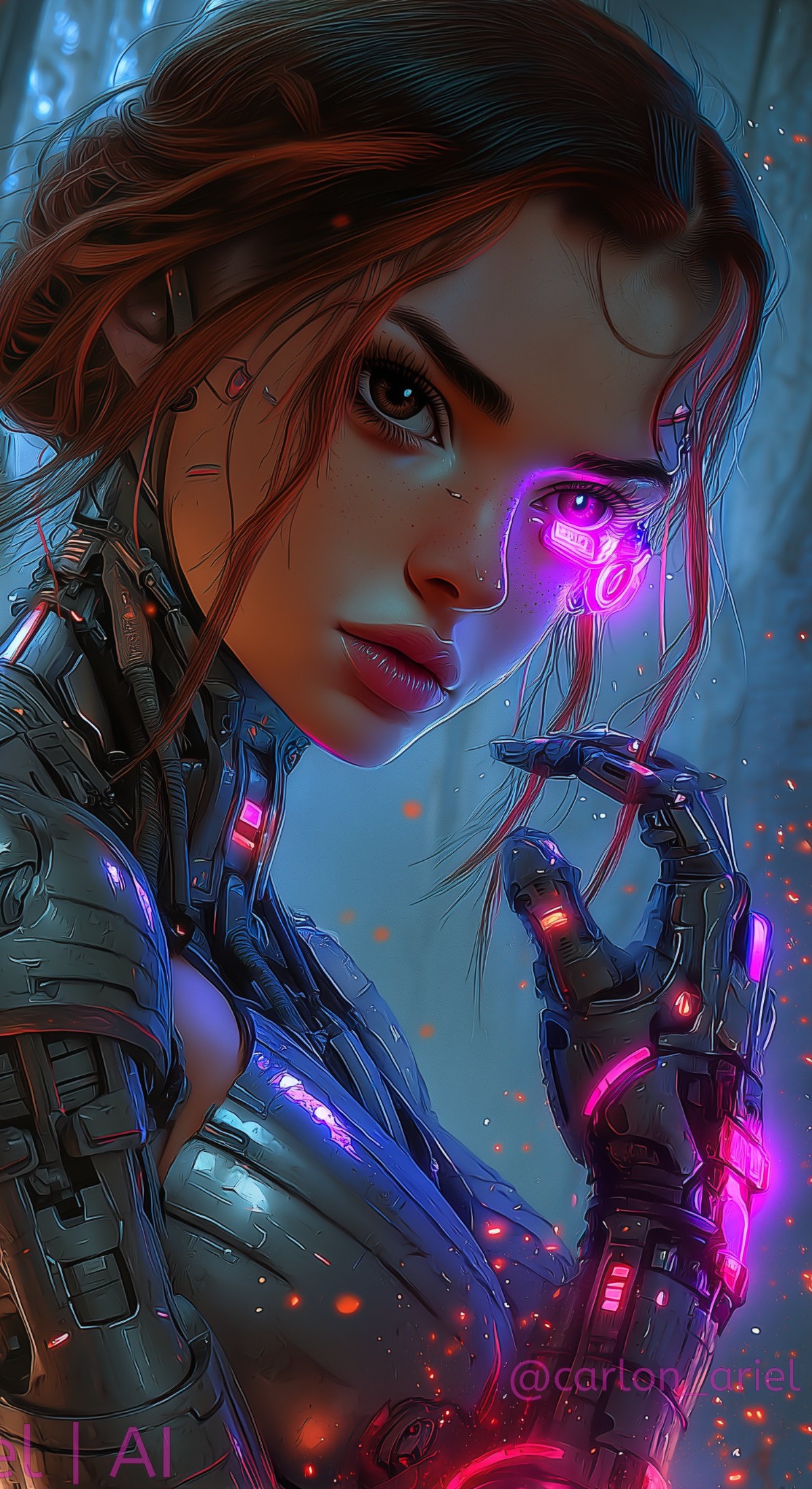 Cybergirl Sci Fi Wallpaper
