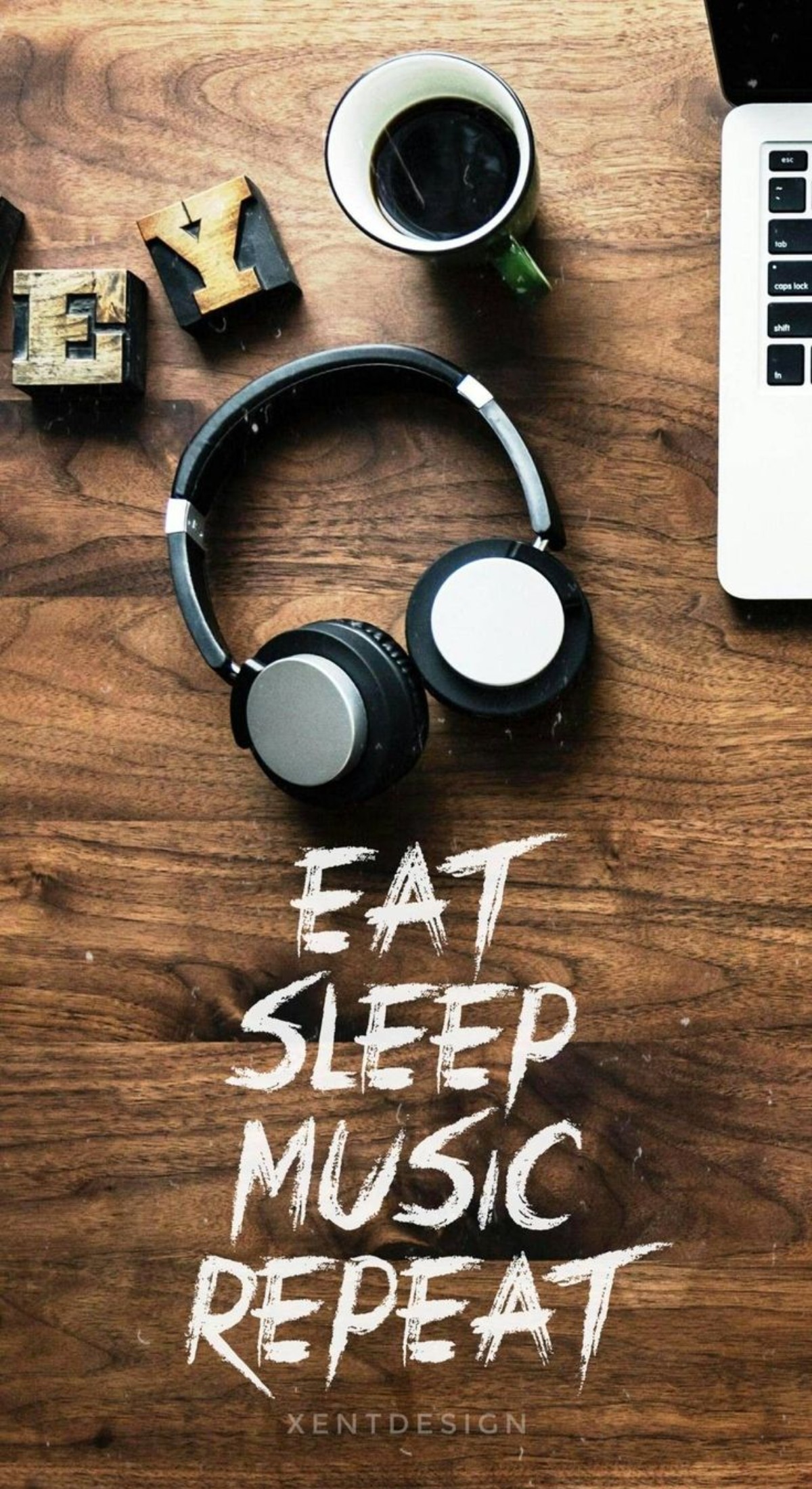 Eat Sleep Music Repeat Wallpaper