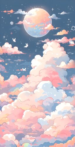 Fantasy Moon and Cloud Wallpaper