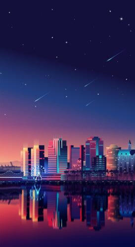 Minimal Colorful City Wallpaper
