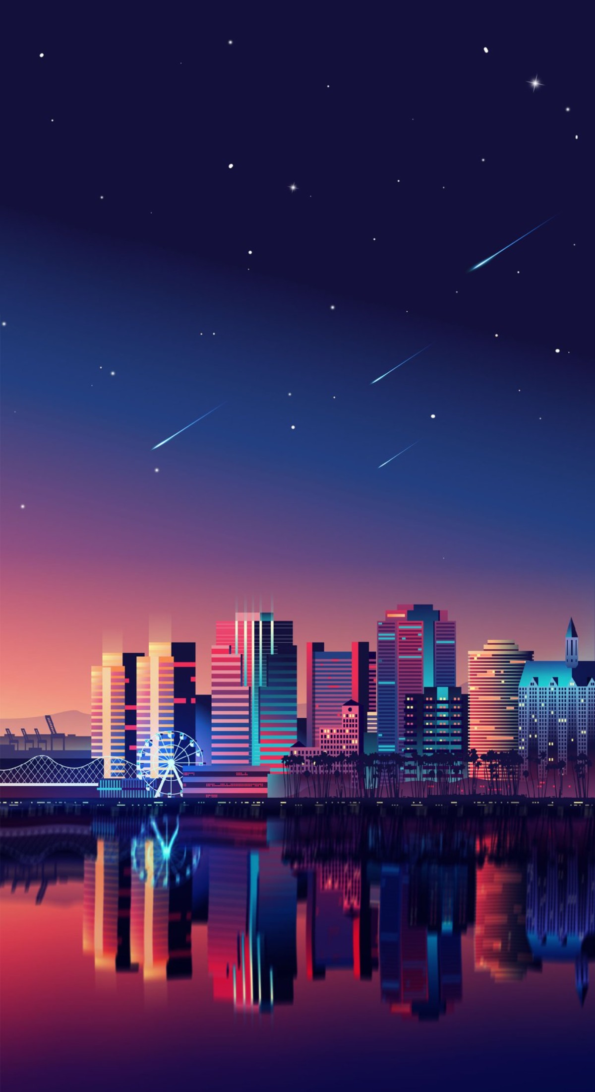 Minimal Colorful City Wallpaper