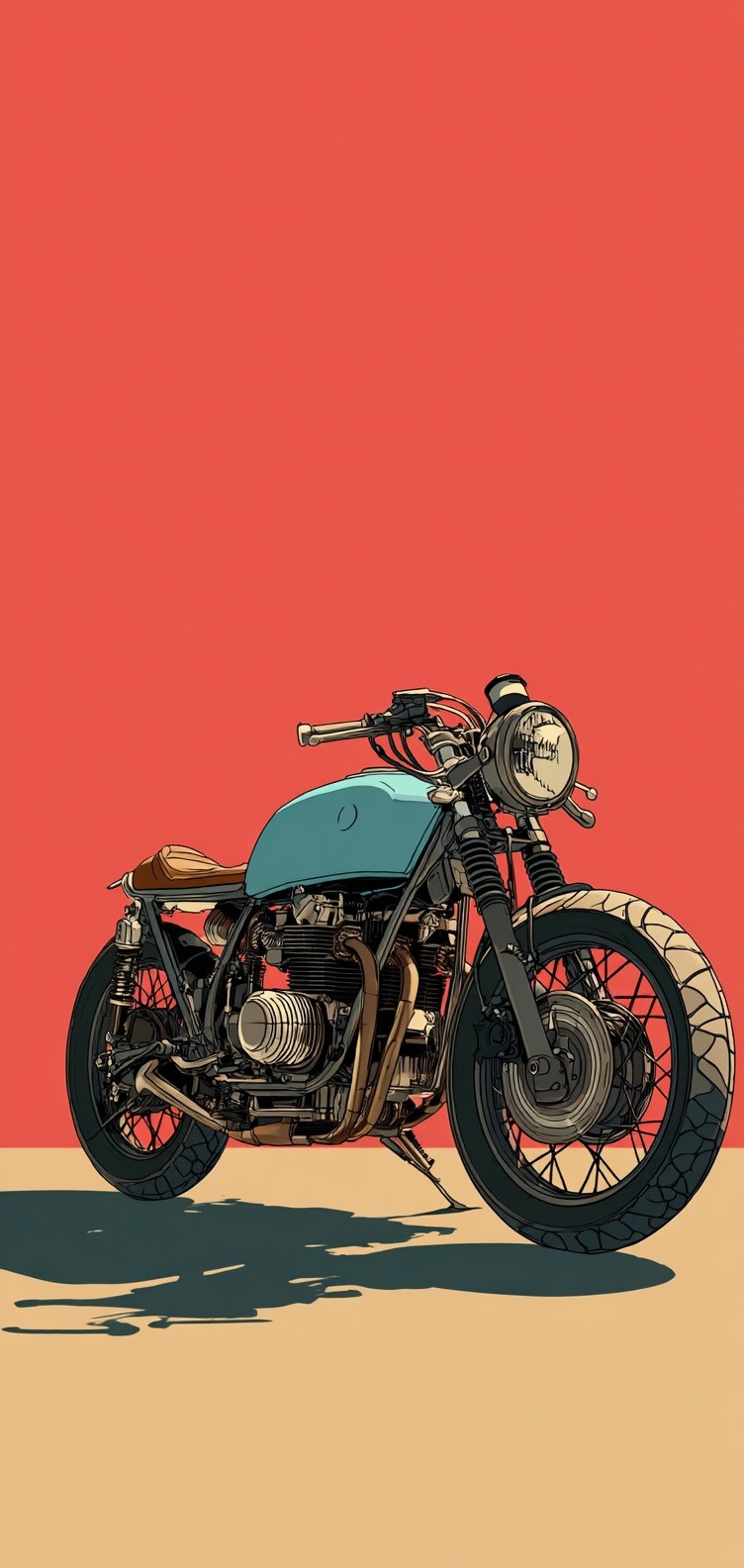 Minimalist Cafe Racer Wallpaper