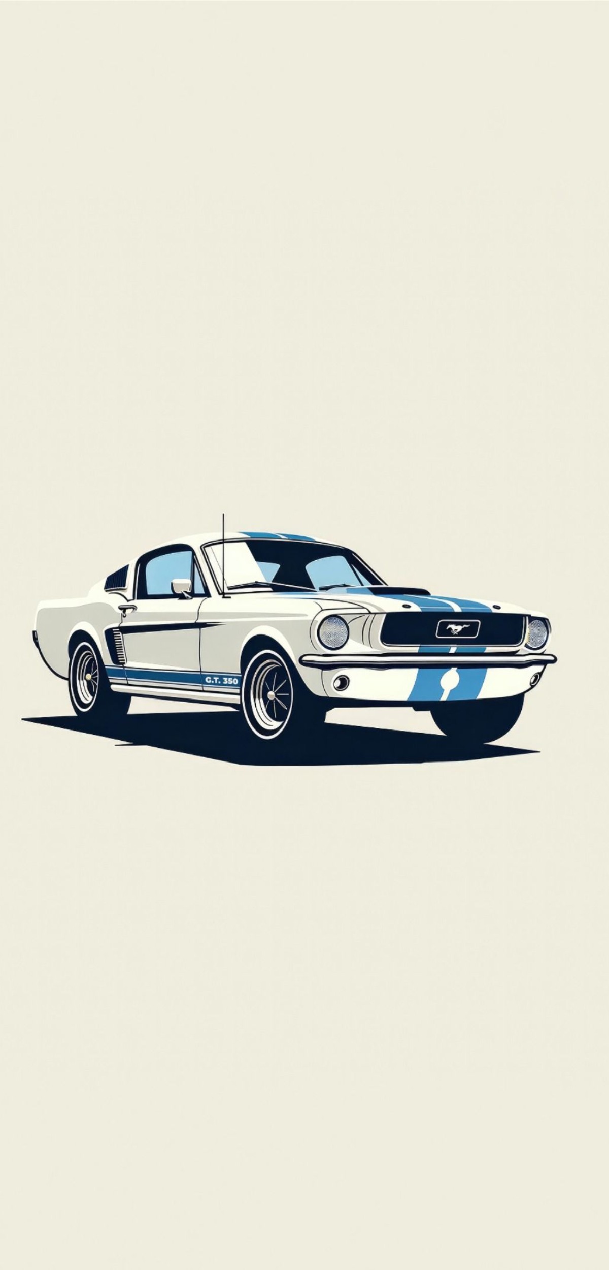 Minimalist Mustang Wallpaper