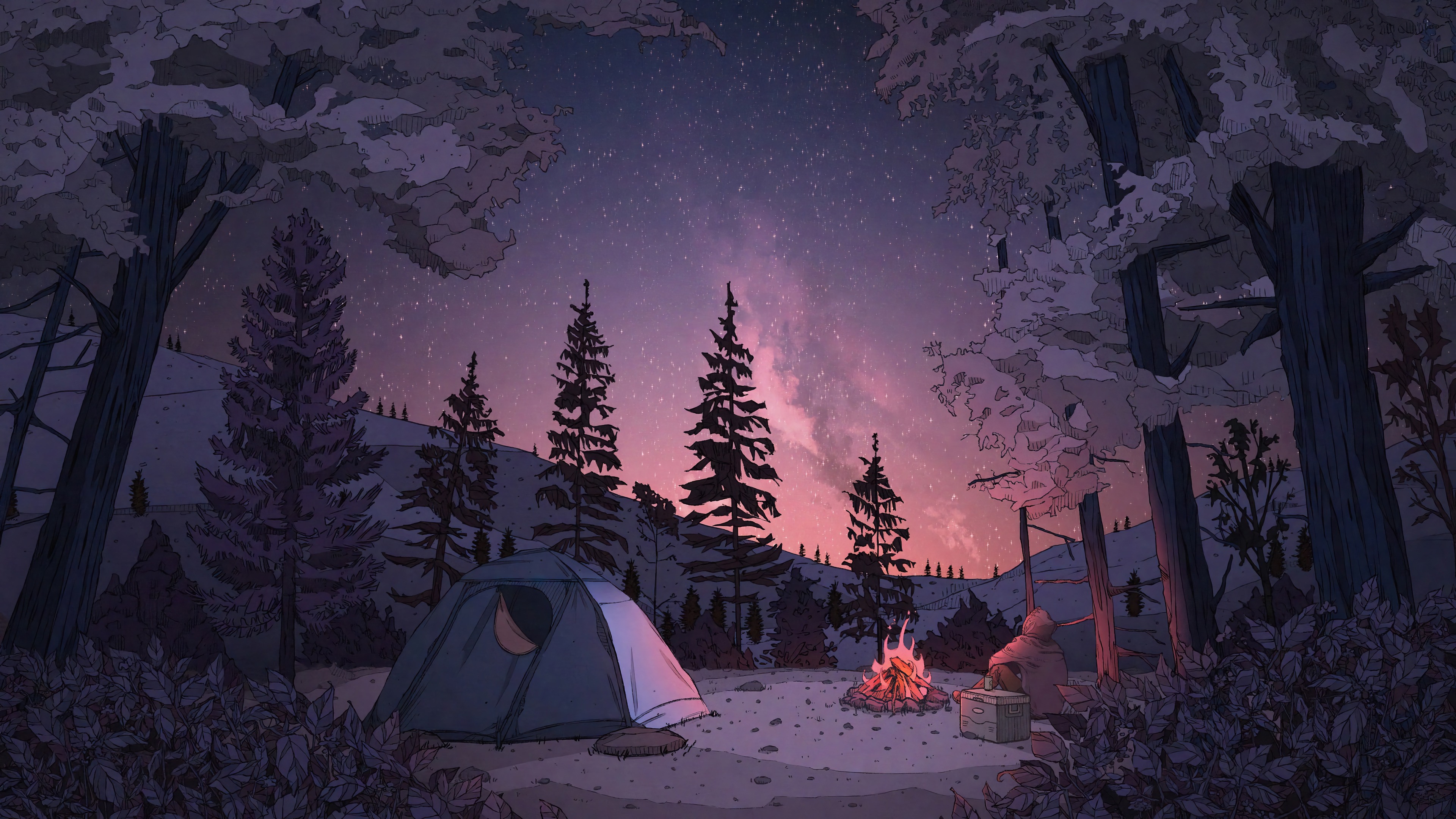 Nature Camping Wallpaper