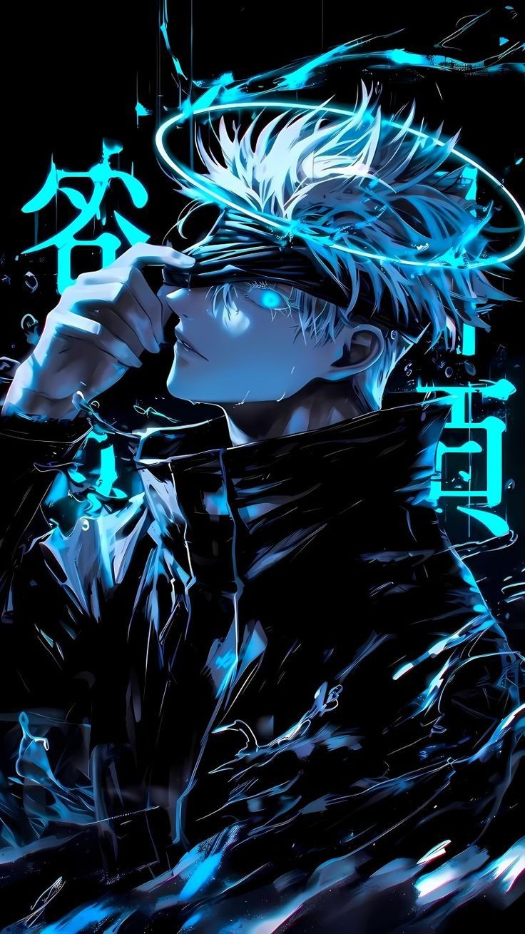 Neon Glowing Gojo Wallpaper