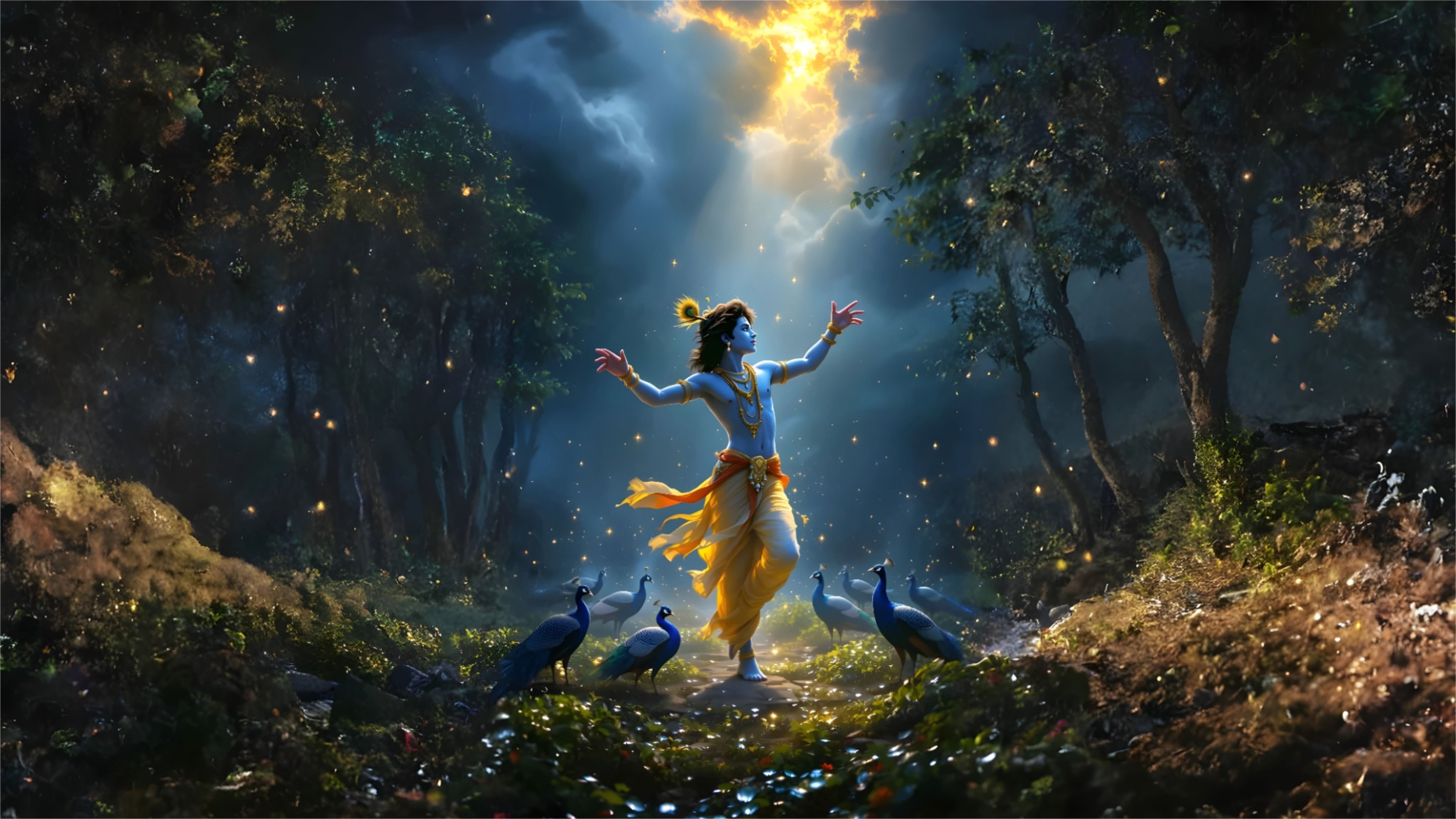 Shree Krishna Nature Wallpaper