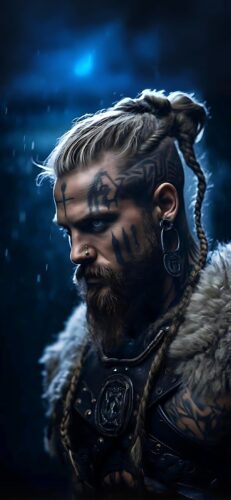 Vikings Warrior Braided Hair Tattoos Wallpaper